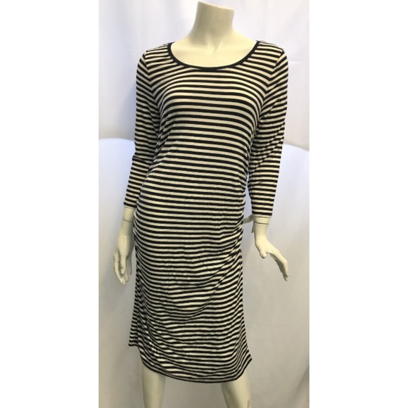 Liz Lange Dresses & Skirts - MATERNITY DRESS LIZ LANGE RUCHED BLUE